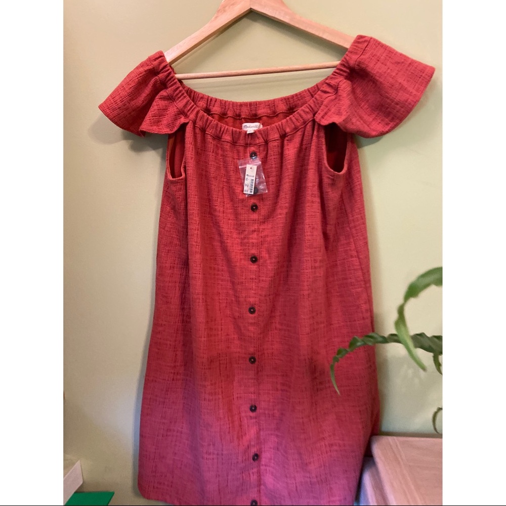 Texture & Thread Off-the-Shoulder Dress